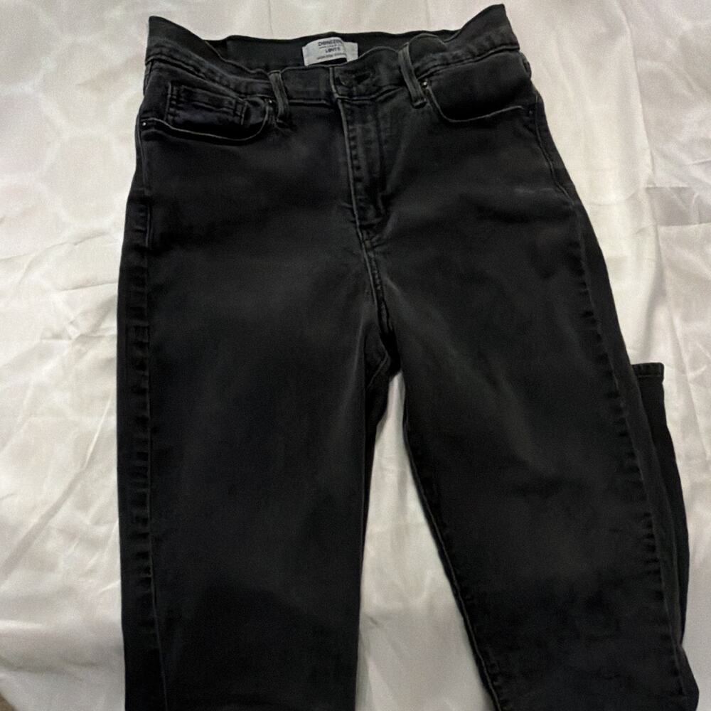 Levi’s Denizen Women’s Black Skinny Jeans W29 L30 Stretch Denim Mid Rise